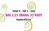 Bài 2.15 trang 37 Toán 9 tập 1 Kết nối tri thức: Bất Đẳng Thức & Tính Chất